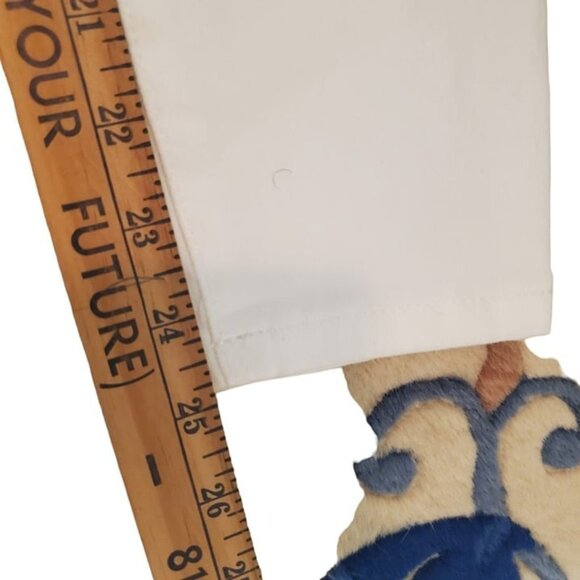 BlankNYC The Stanton Capri Stretch Denim Jeans Mid Rise Cropped White Sz 29 NEW - Picture 8 of 10